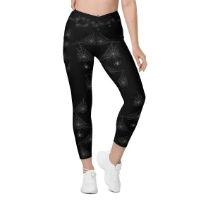 Crossover leggings with pockets, Halloween web design, lioness-love