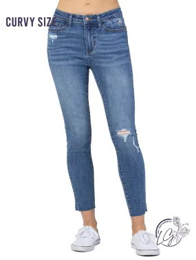 Curvy Carrie High-Rise Dandelion Skinny by Judy Blue