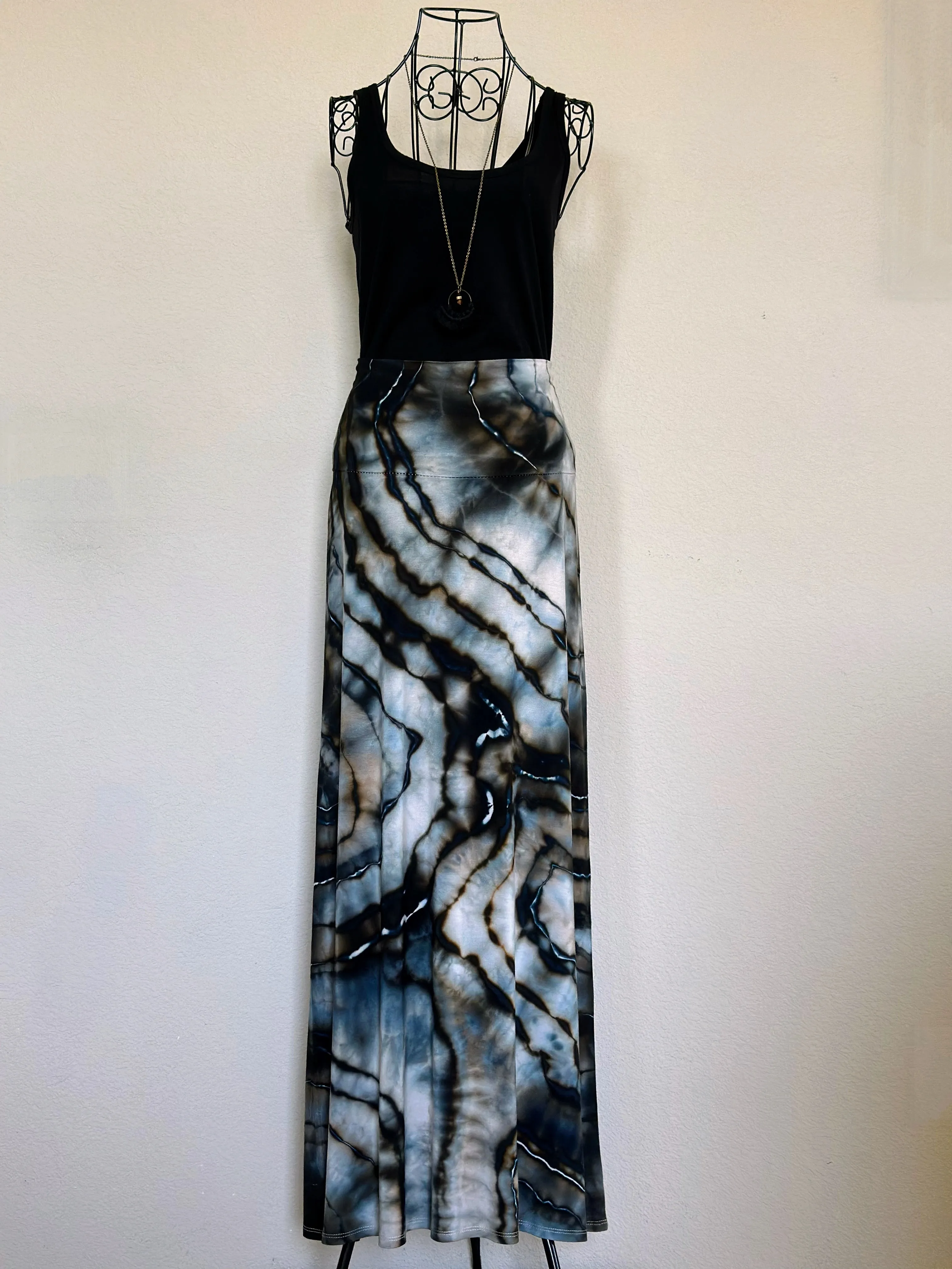 Custom Geode Maxi Skirt and Ice Dyed Shorts for Alyssa