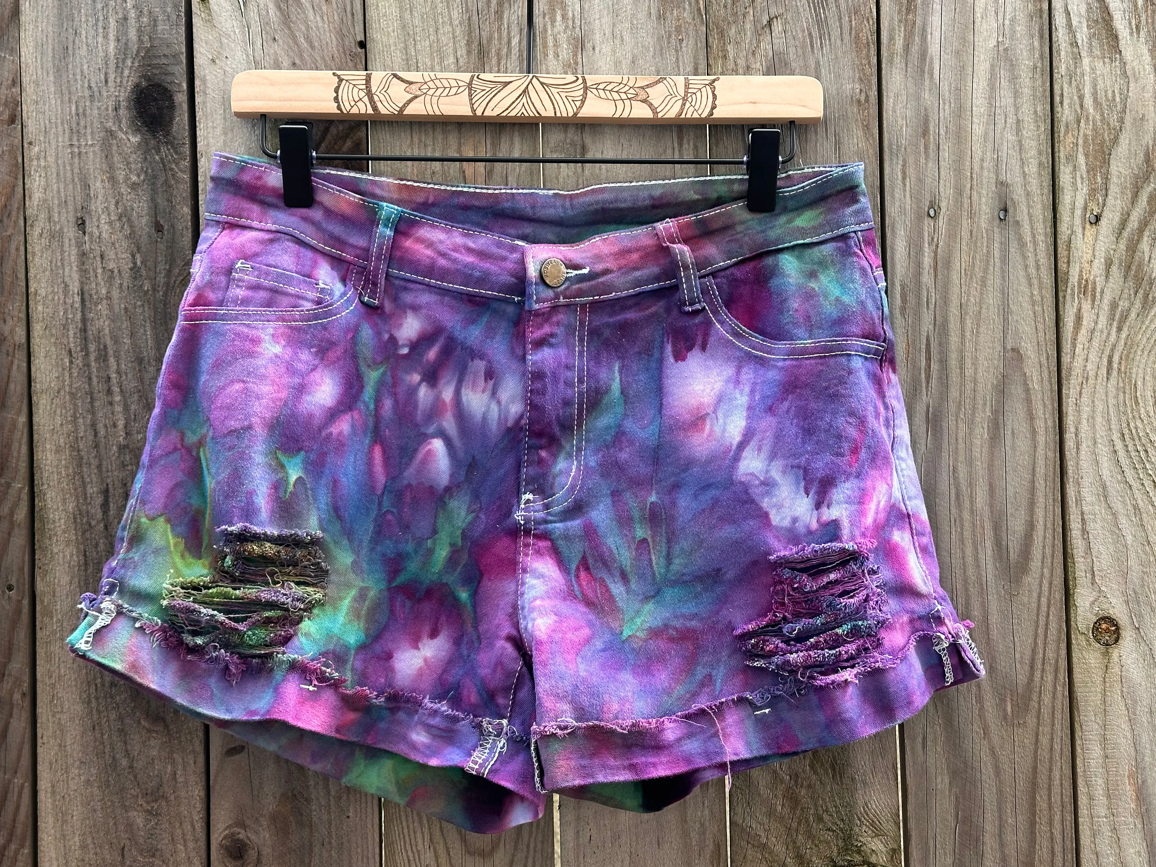 Custom Geode Maxi Skirt and Ice Dyed Shorts for Alyssa