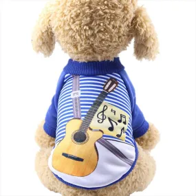 Cute Little Guitar Outfit Soft Winter Puppy Sweatshirt