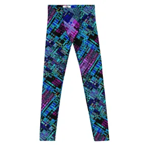 Cyber Matrix Men’s Leggings – Futuristic Patterned Pants with Digital Vibes