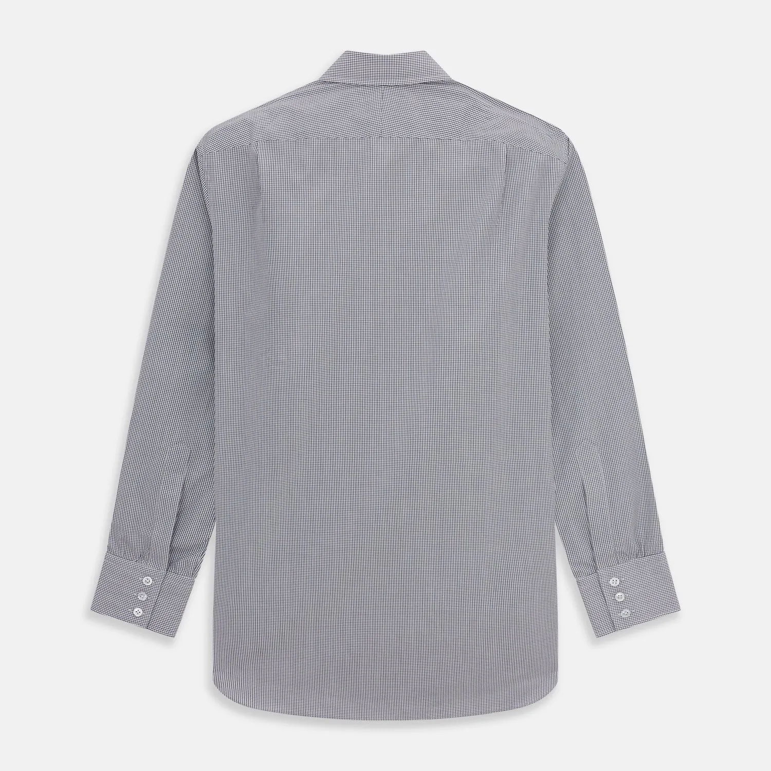 Dark Blue and White Graph Check Mayfair Shirt