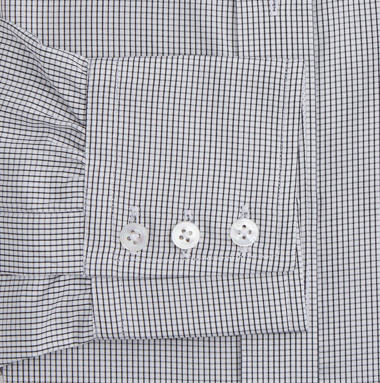 Dark Blue and White Graph Check Mayfair Shirt