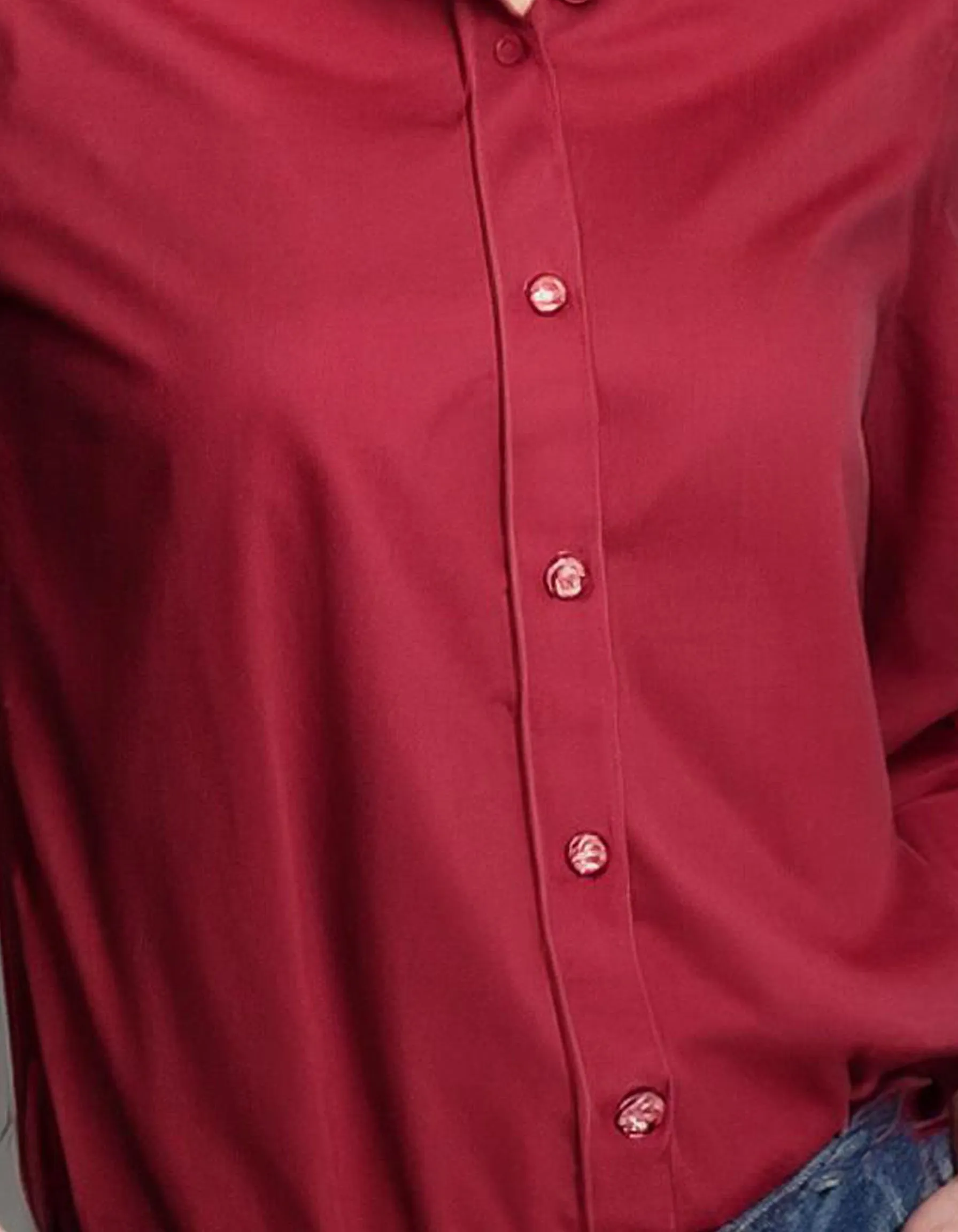 Deep Red Classic Dress Shirt