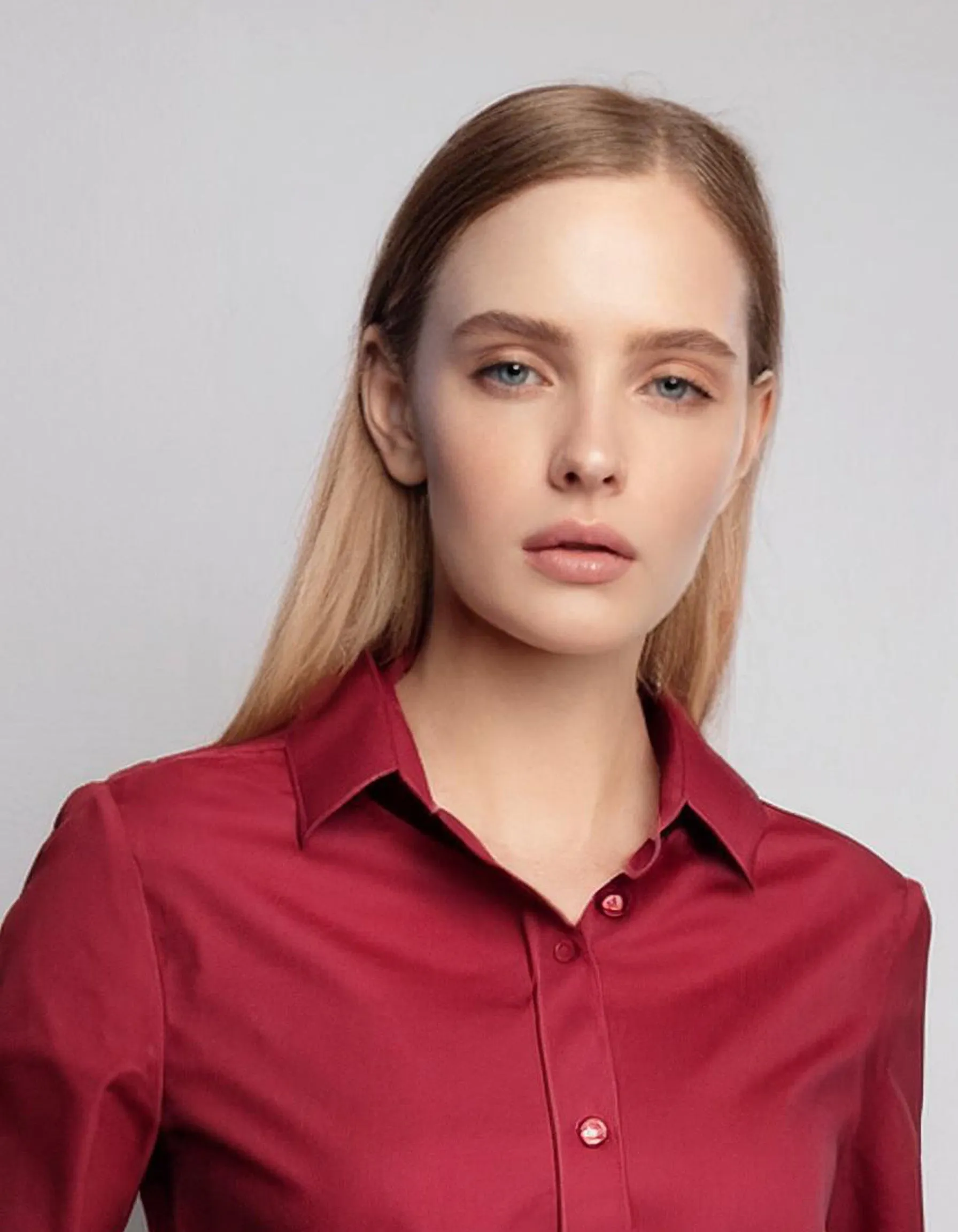 Deep Red Classic Dress Shirt