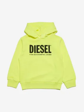 Diesel Kids Logo Hoodie in Yellow