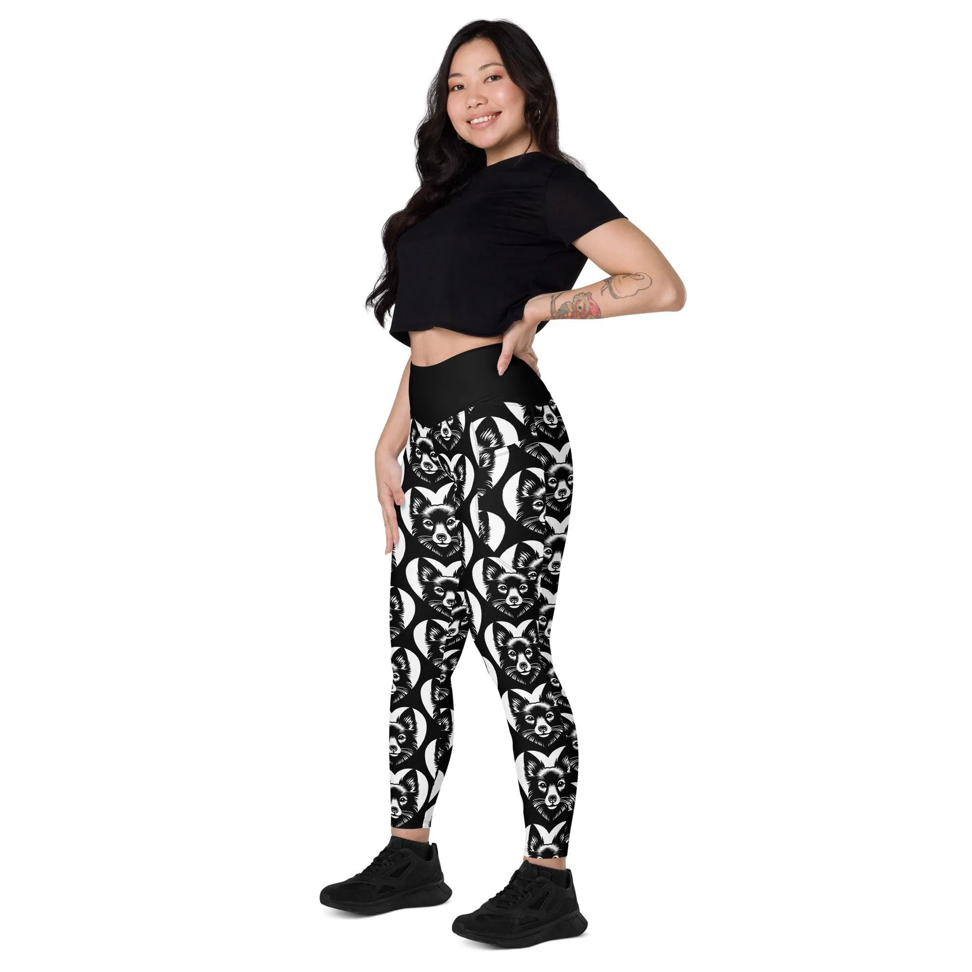 DOG BREED LEGGINGS with pockets - SCHIPPERKE - HERTTAHOUND