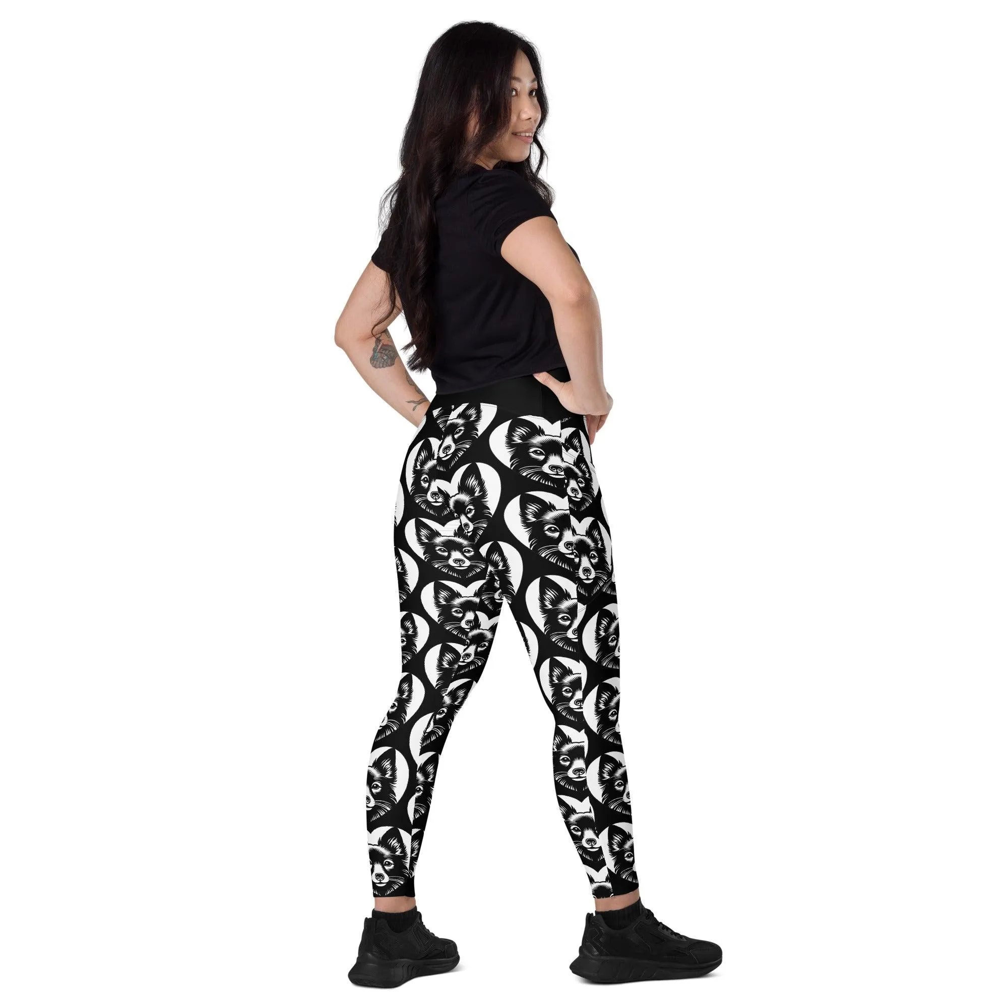 DOG BREED LEGGINGS with pockets - SCHIPPERKE - HERTTAHOUND