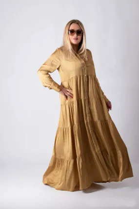 DORA Beige Maxi Summer Kaftan