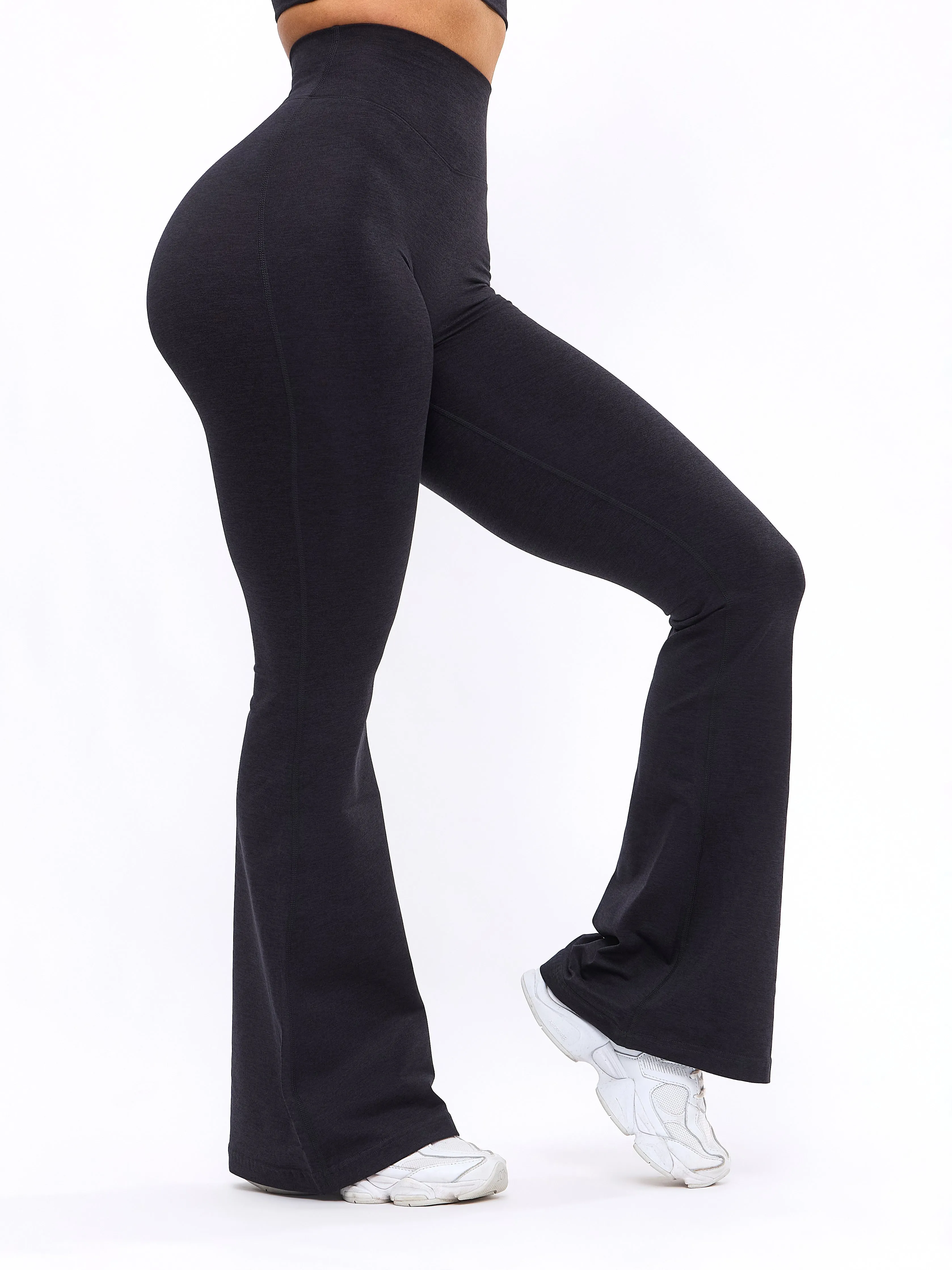 Dream Heather Flare Legging - Onyx Black Heather