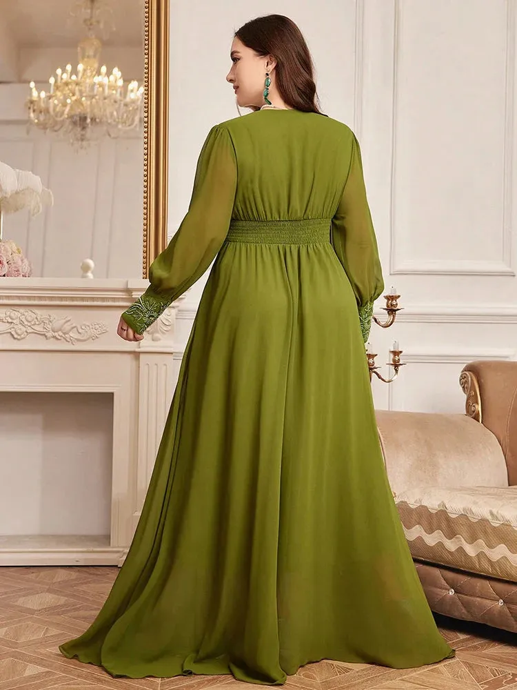 Elegant Long Sleeve Maxi Dress