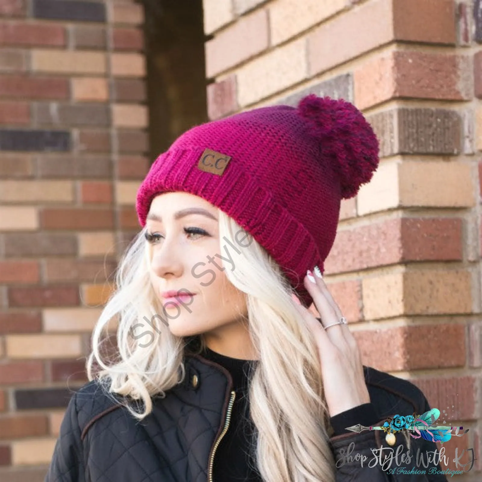 Fade To Burgundy C.C. Beanie