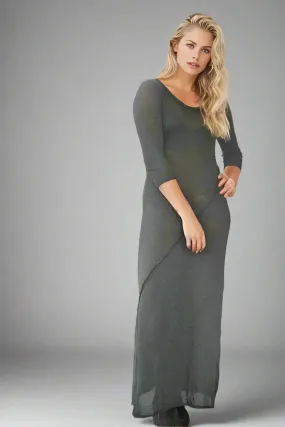 Fine Knit Seamed Maxi Dress