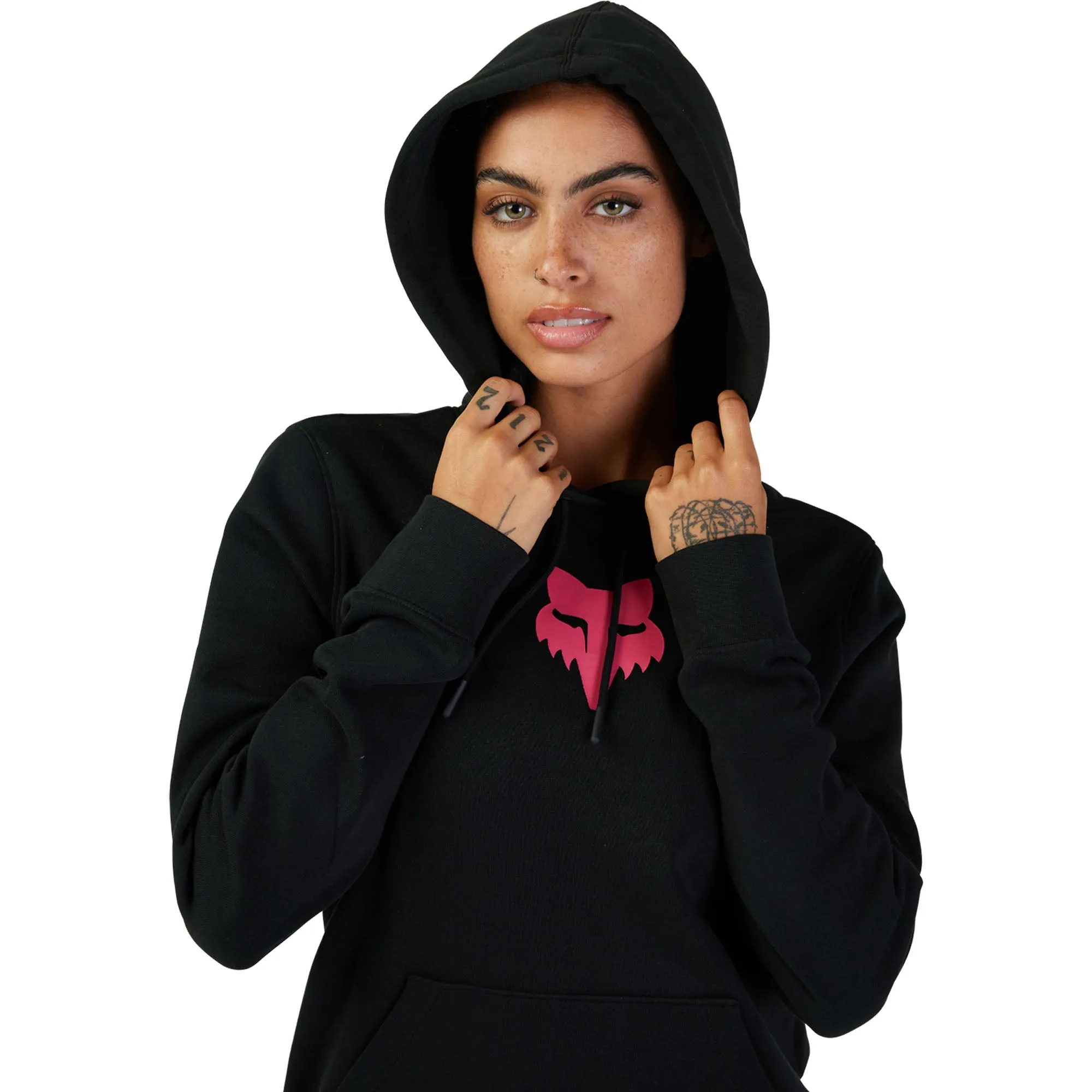 Fox Racing Fox Head Fleece Pullover Hoodie Black/Pink