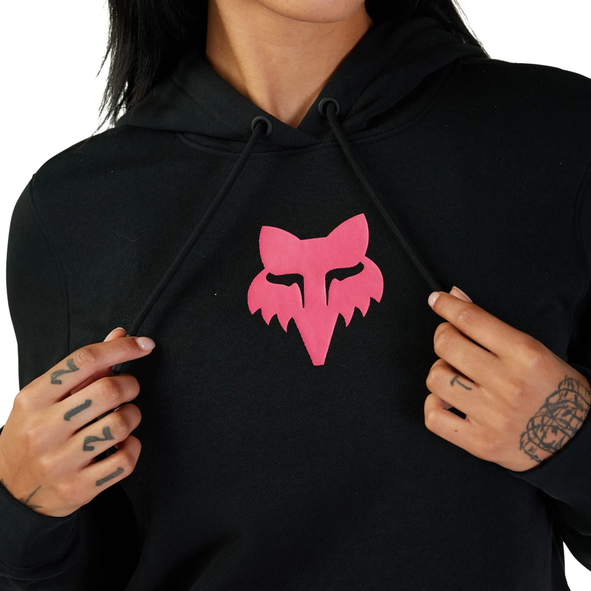 Fox Racing Fox Head Fleece Pullover Hoodie Black/Pink