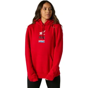 Fox Racing  Womens Flame Red Honda Wing Pullover Fleece Hoodie Hoody Sweatshirt