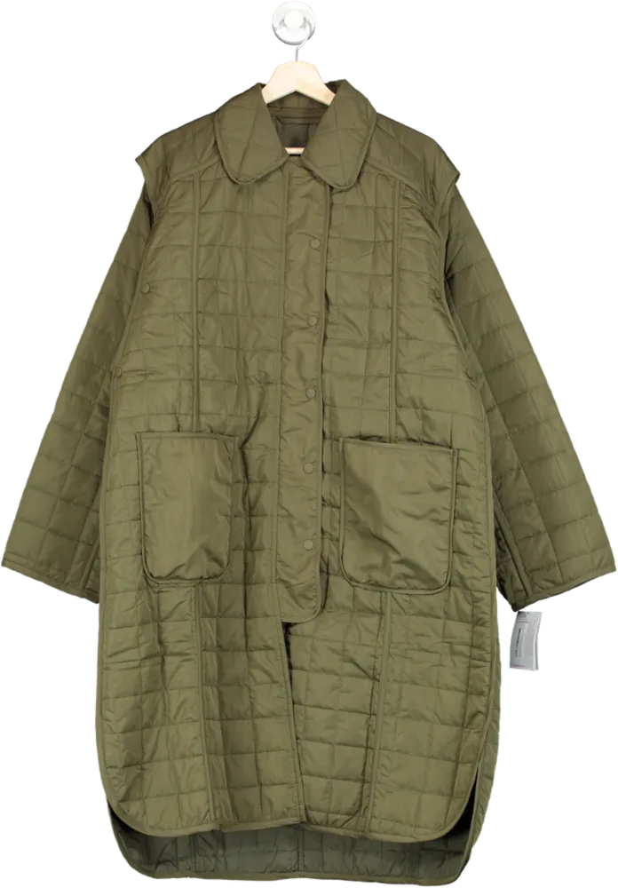 French Connection Olive Quilted Jacket M/L