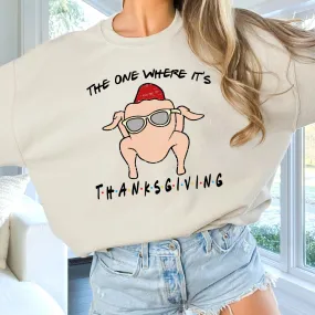 Friendsgiving Turkey Crew Sweatshirt