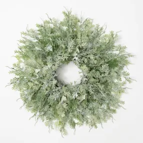 Full Frosted Fern Wreath