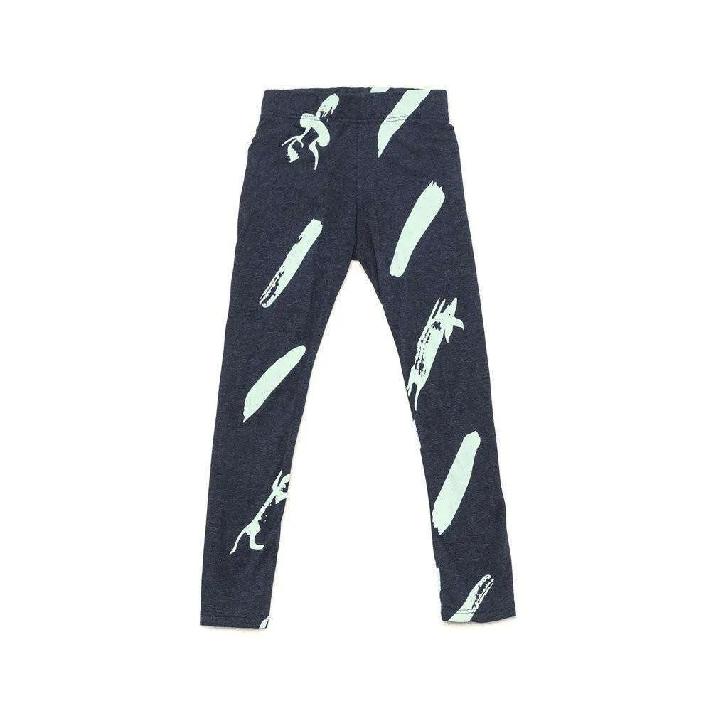 Girls Leggings with Unfinished Print | Indigo OM207