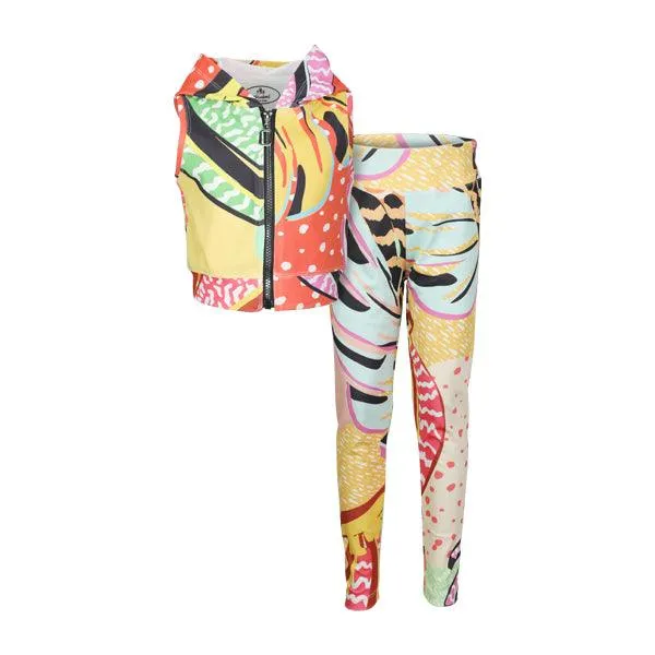 GIRLS MULTI-COLOUR TROUSER SET