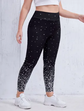 Graphic Capris Plus Size Leggings