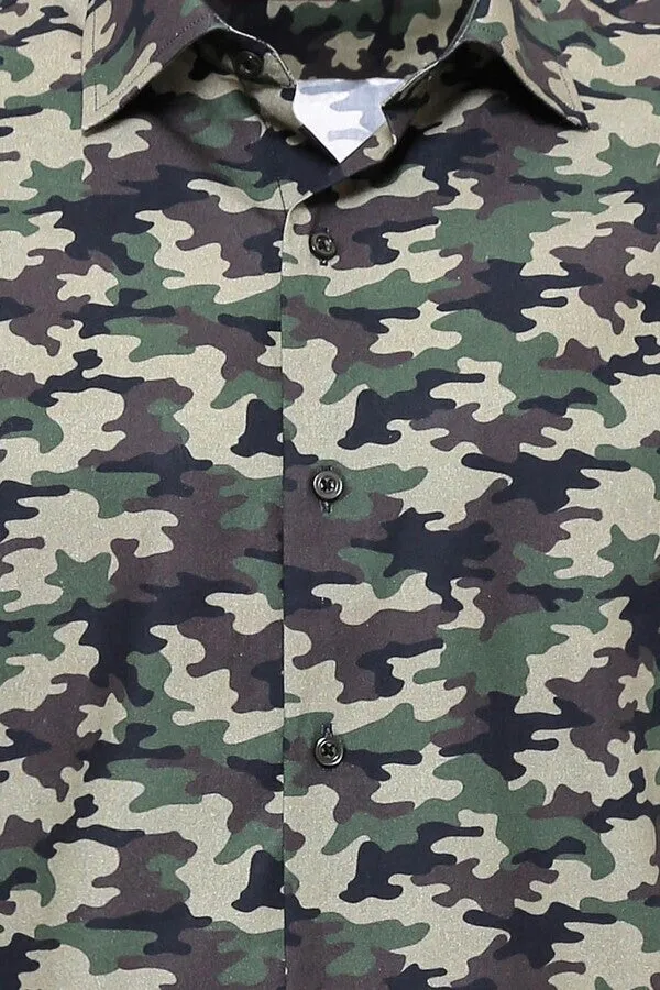 Green Camouflage Pattern Shirt  - Wessi