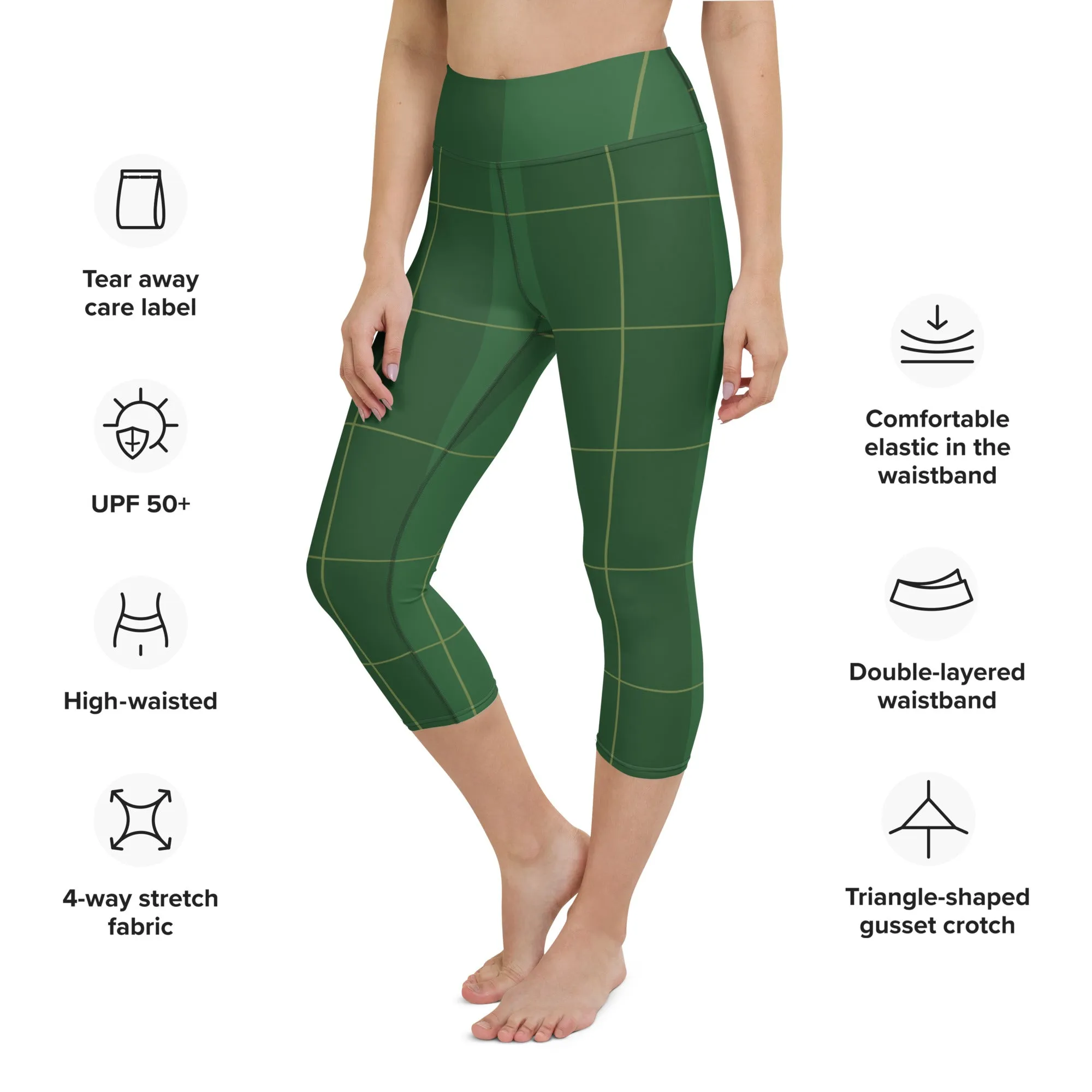 Herringbone Yoga Capri Leggings | Fitness Leggings, lioness-love