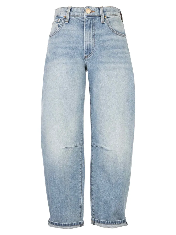 High Rise Slouchy Barell Straight Leg Denim