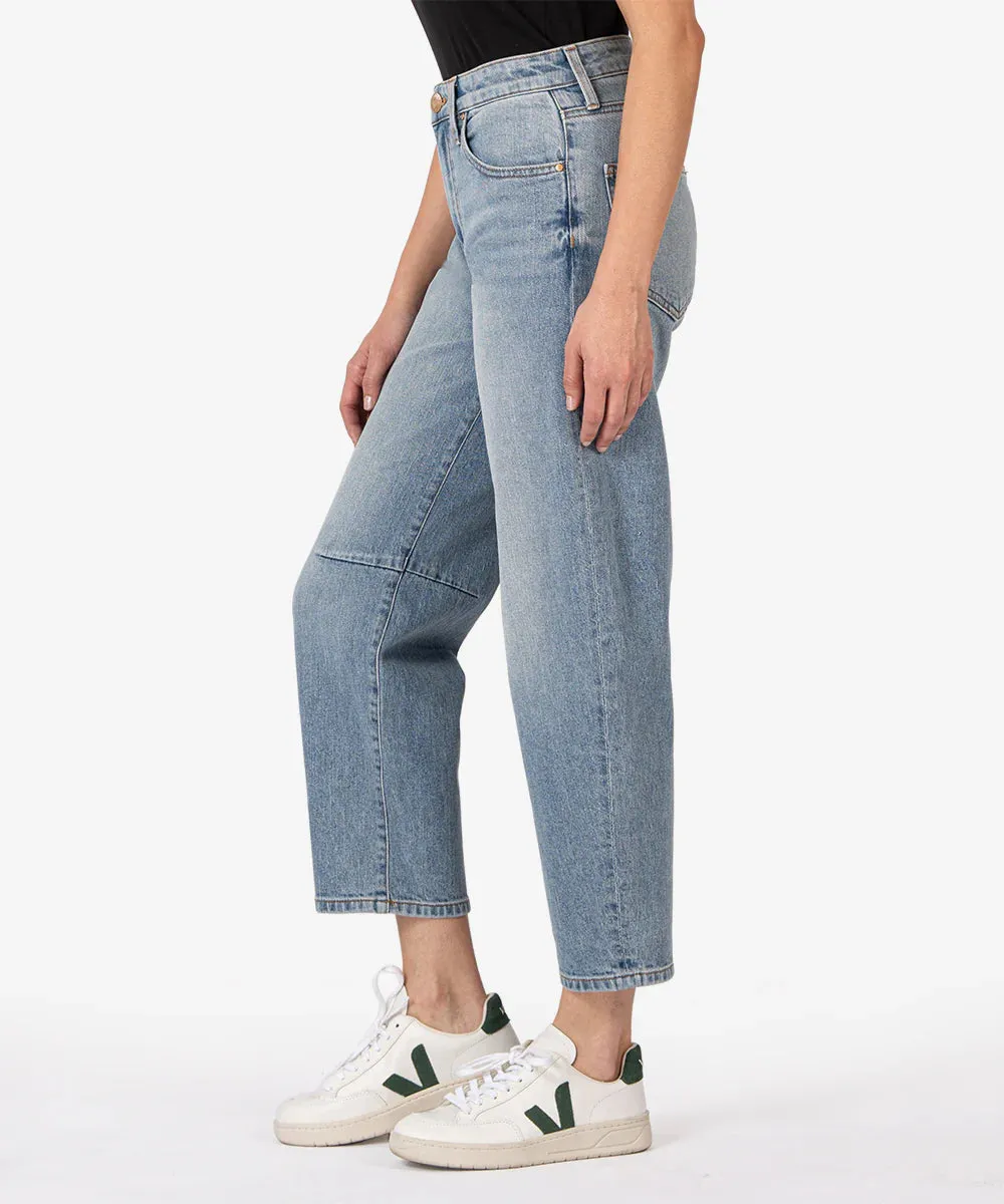 High Rise Slouchy Barell Straight Leg Denim