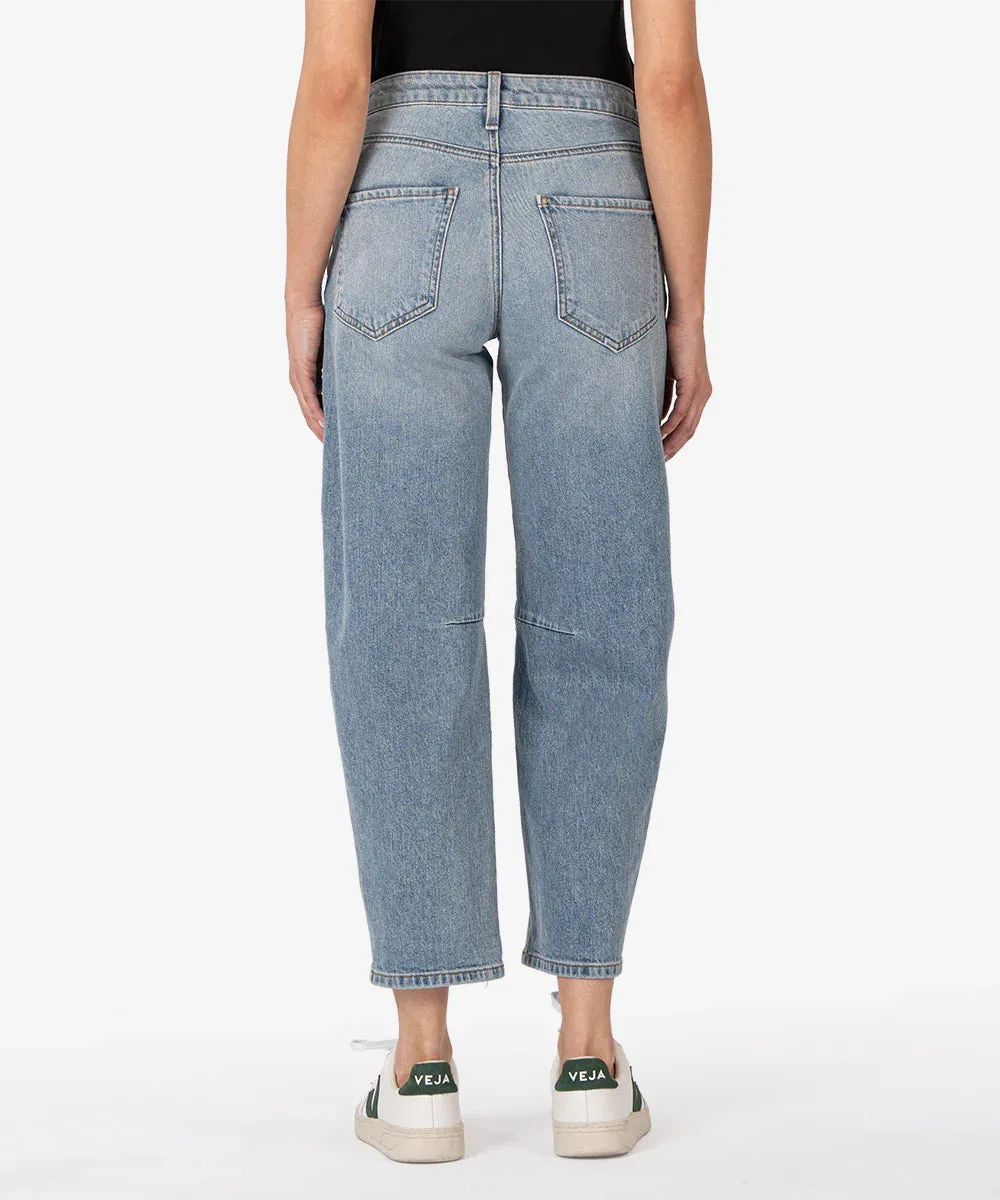 High Rise Slouchy Barell Straight Leg Denim