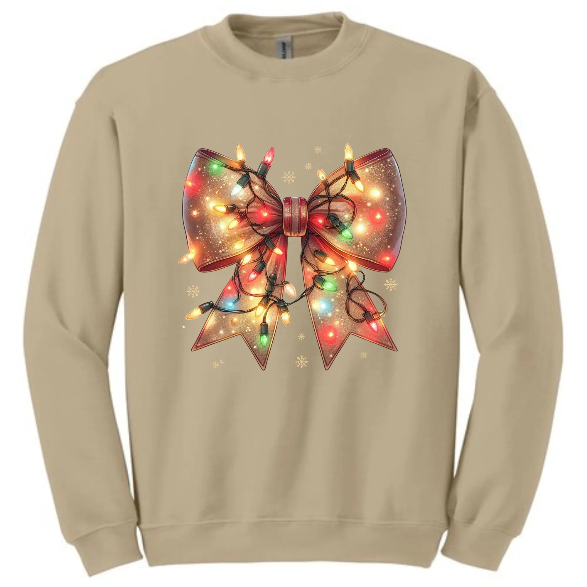 Holiday Lights Bow Sweatshirt or T-shirt