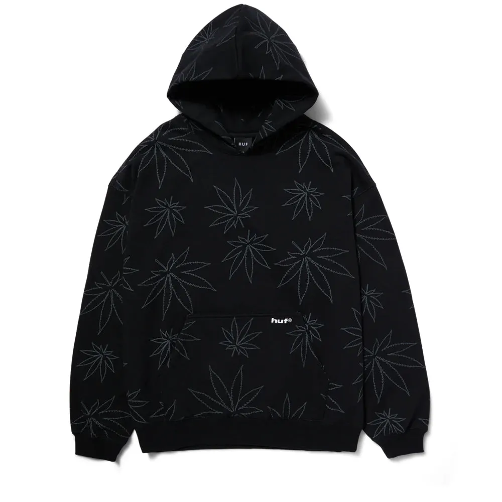 HUF PLANTLIFE FLEECE HOODIE // BLACK