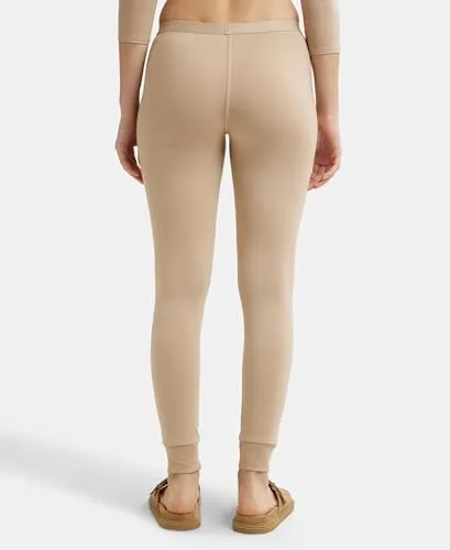 Jockey Women's Tailored Fit Polyester Leggings with Elasticated Waistband (2523_Skin_Large_Skin_L)