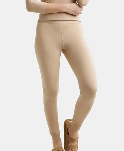 Jockey Women's Tailored Fit Polyester Leggings with Elasticated Waistband (2523_Skin_Large_Skin_L)