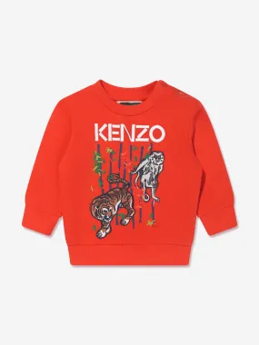 KENZO Baby Boys Bamboo Sweatshirt in Red