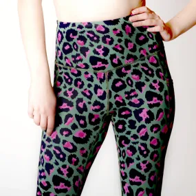 Khaki Leopard Full Length Activewear Legging