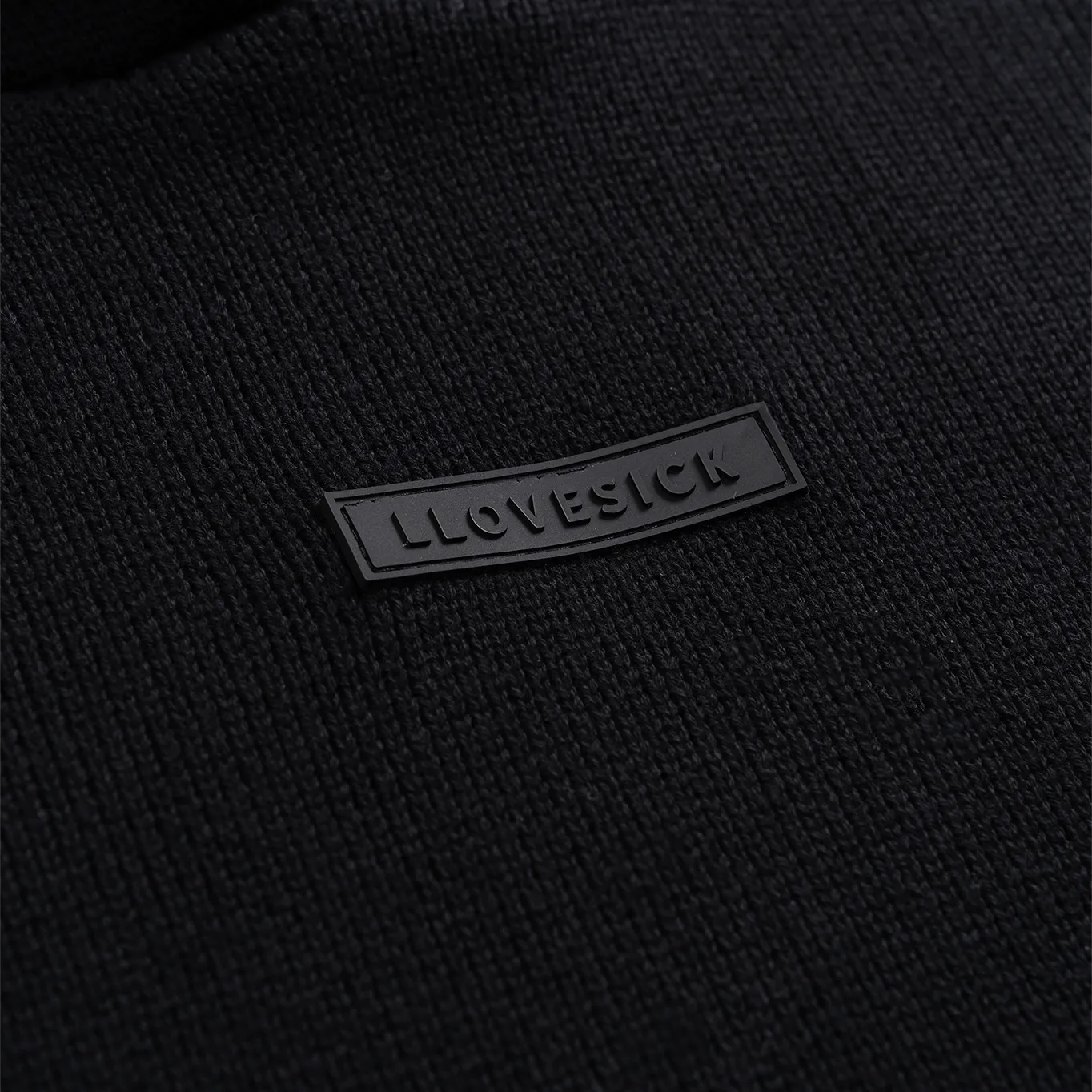 Knitted Pullover Hoodie (Black)