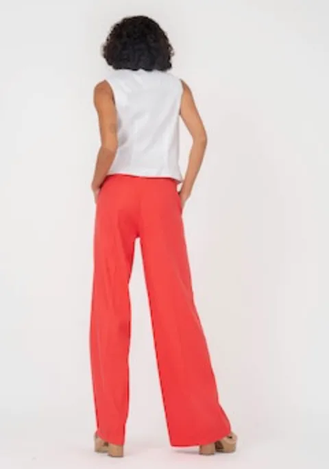 L99 Wide Leg Trouser-Firecracker