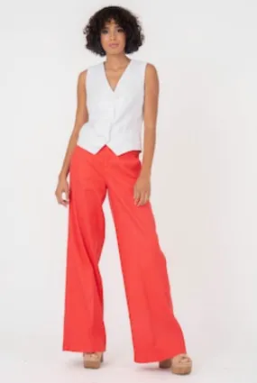 L99 Wide Leg Trouser-Firecracker