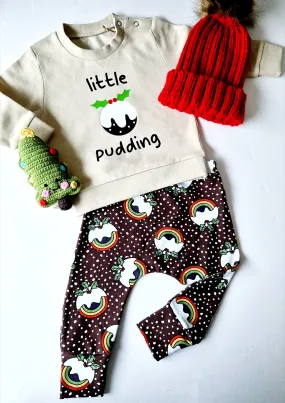 Leggings-Christmas Pudding Print Print-New!