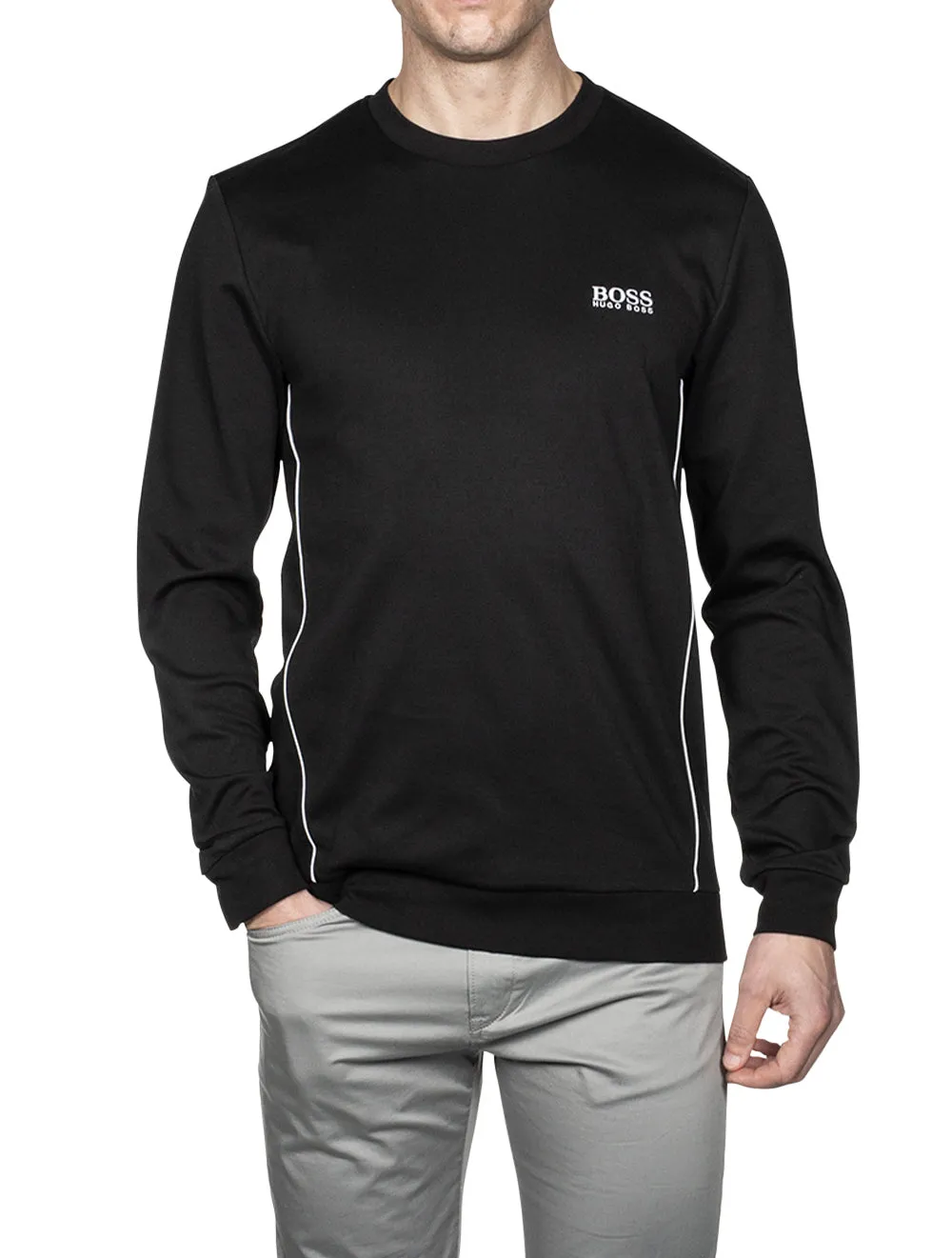 Logo Loungewear Sweatshirt In Cotton-Blend Piqué Black