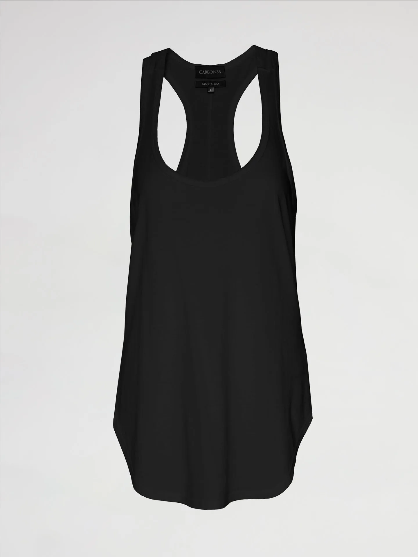 Long RacerBack Tank - Black