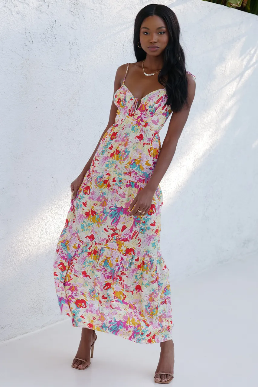 Lori multi colour maxi dress