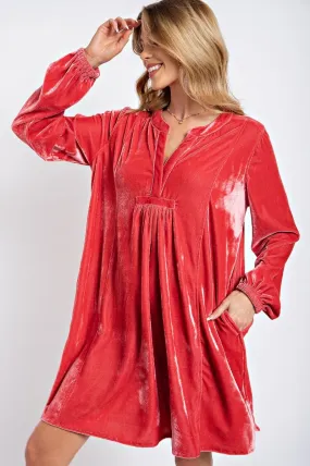 LS SOFT VELVET TUNIC DRESS