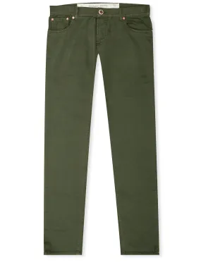 Luxury Cotton Cashmere Jeans Green