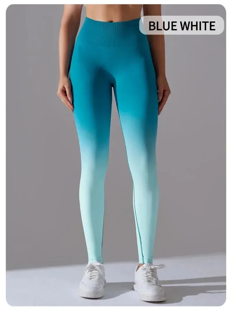 Lycra High Waisted Hip Lifting Leggings | Colorful