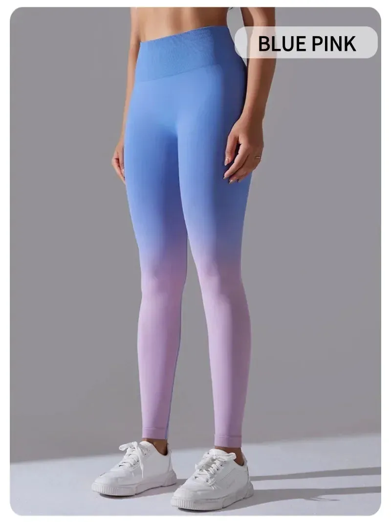 Lycra High Waisted Hip Lifting Leggings | Colorful