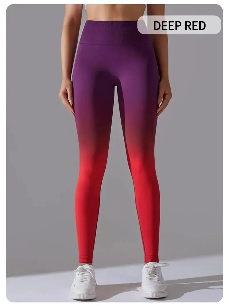 Lycra High Waisted Hip Lifting Leggings | Colorful